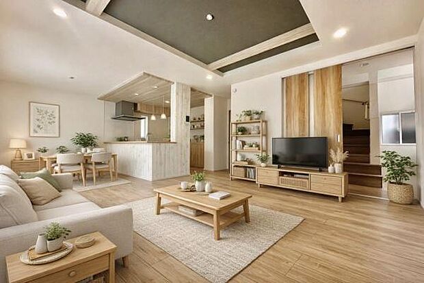 ゆとりを感じさせる上質で明るい空間が、住まう人や訪れる人を心地よく迎え入れてくれます。(本画像家具はCGで作成しており、実際に現地に家具はおかれておりません。また価格に家具は含まれておりません。)