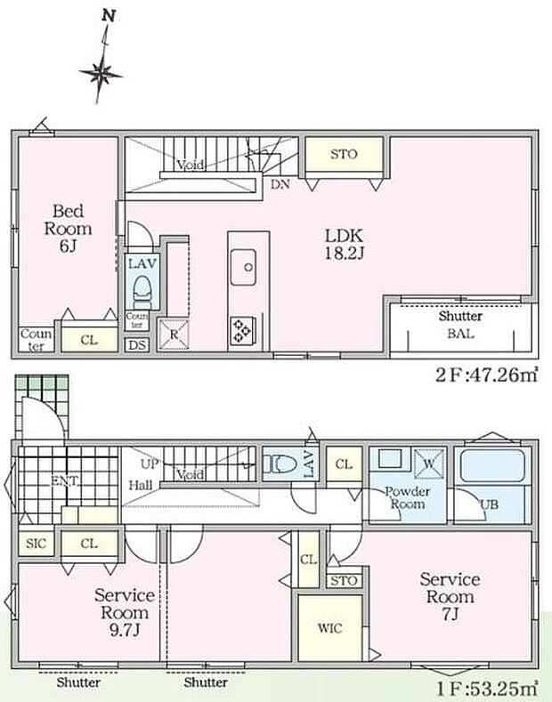 《間取り》■リビング中心の新生活。光を取り入れる開放的な設計で居心地の良い時間を演出します。