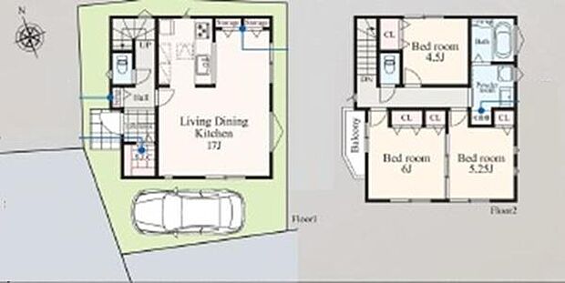 《間取り》■リビング中心の新生活。光を取り入れる明るく開放的な設計で居心地の良い時間を演出します。