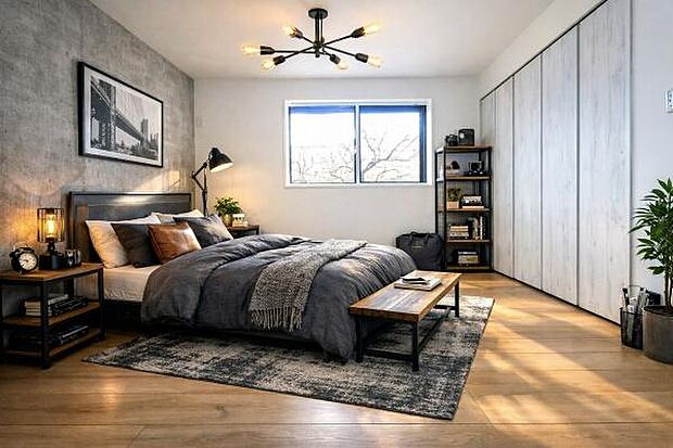 《寝室》 ■本画像はCGで作成しており、実際の現地家具はCGにより消去し本画面を作成しております。また、価格に家具は含まれておりません。