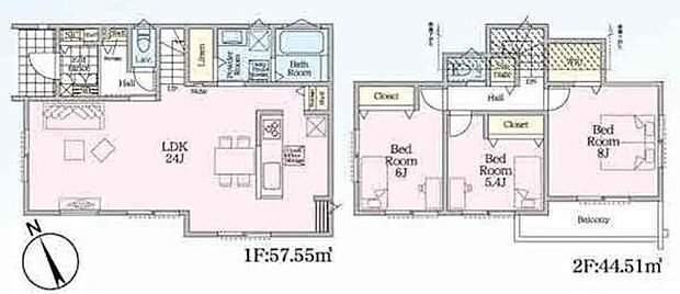 《間取り》■リビング中心の新生活。光を取り入れる明るく開放的な設計で居心地の良い時間を演出します。