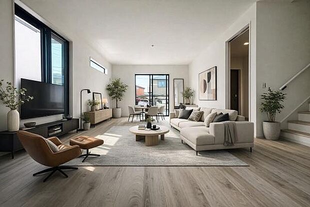 《リビングダイニング》 ■本画像は家具家電や小物の配置をCGで作成しており、実際に現地に家具家電や小物は置かれておりません。また、価格に家具家電や小物は含まれておりません。