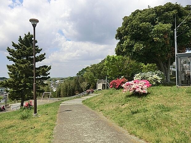 鍛治ヶ谷南公園まで943m、長いローラーすべり台。広い花壇には季節の花々が咲く穴場の公園です。