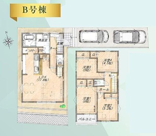《間取り》■リビング中心の新生活。光を取り入れる明るく開放的な設計で居心地の良い時間を演出します。