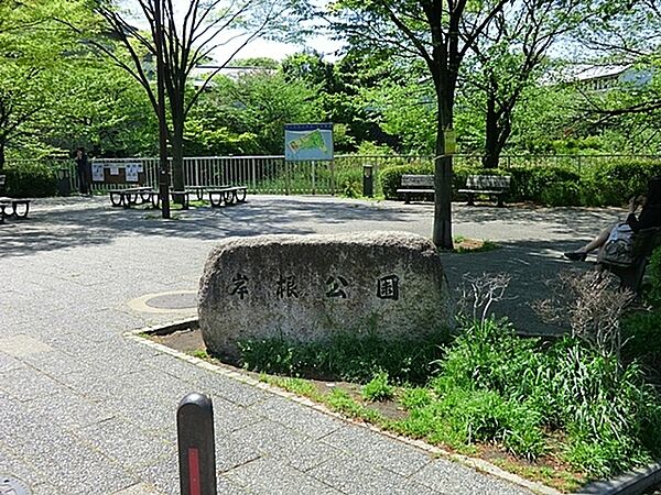 岸根公園まで569m、岸根公園駅から徒歩1分でアクセスのよい公園です。野球場、武道館、広場、篠原池などがあり水と緑が調和する癒しの空間です。