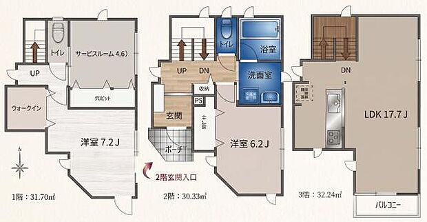 《間取り》■リビング中心の新生活。光を取り入れる開放的な設計で居心地の良い時間を演出します。