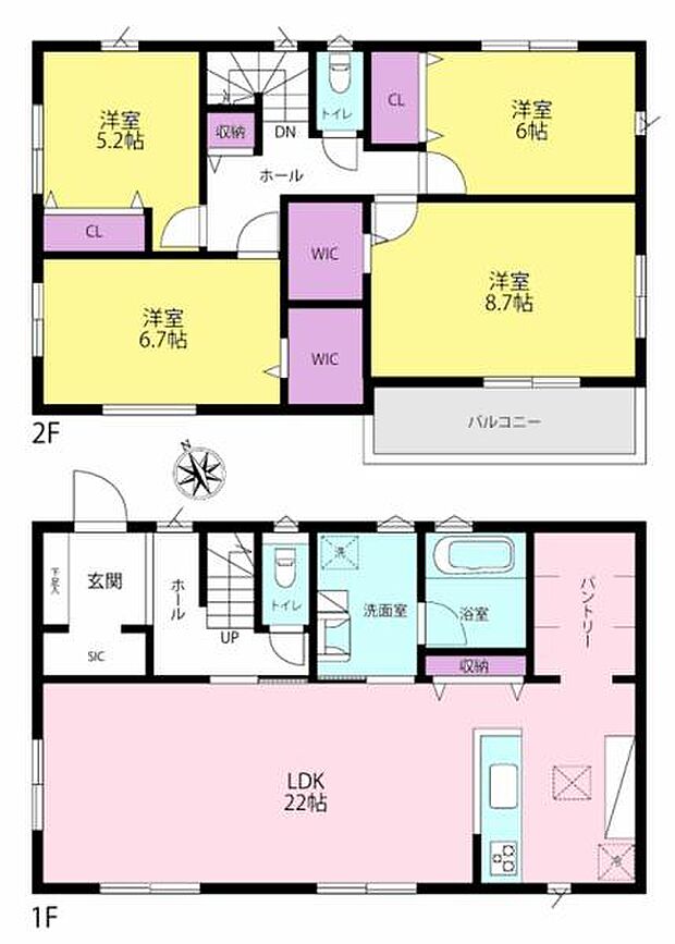 《間取り》 リビング中心の新生活。光を取り入れる明るく開放的な設計で居心地の良い時間を演出します。