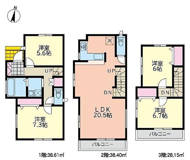 《間取り》■リビング中心の新生活。光を取り入れる開放的な設計で居心地の良い時間を演出します。