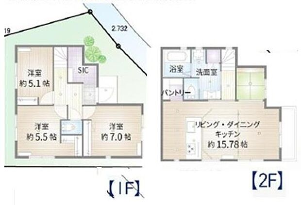 《間取り》　リビング中心の新生活。光を取り入れる明るく開放的な設計で居心地の良い時間を演出します。