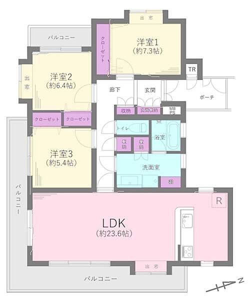 間取りを拡大表示
