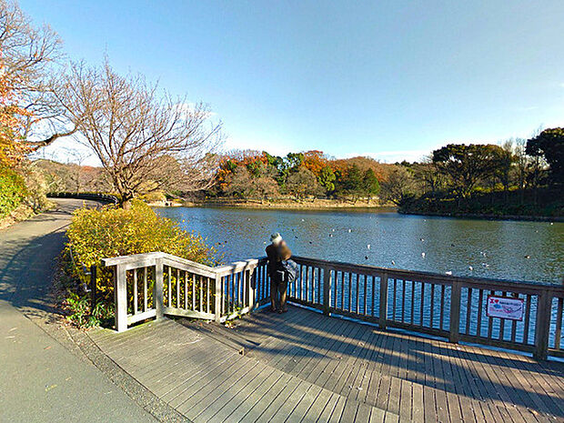 三ッ池公園まで341m、名称通り3つの池がある県立の大型公園。野球場・テニスコート・散策道が整備されているほか、花見の名所しても知られています。