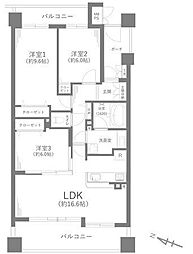 クリオ藤沢善行八番館2面バルコニー