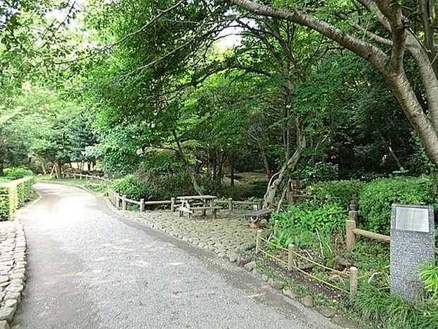 道保川公園まで1389m、道保川公園は、道保川の水源と横山丘陵の自然を都市緑地として保全しながら、水と緑が一体となった自然とふれあえる公園です。