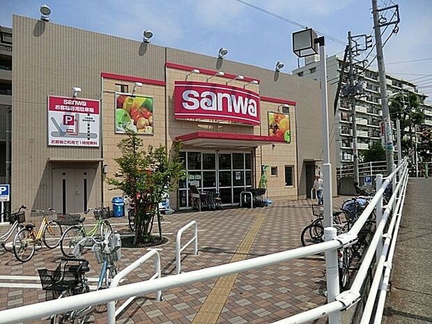 sanwa東林間西口店まで447m、sanwaは東林間駅の東口側にも西口側にもございます