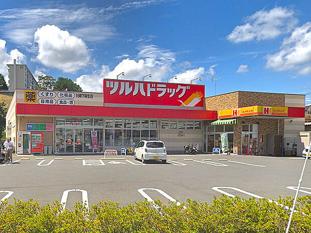 ツルハドラッグ川崎下麻生店まで2200m、広めの駐車場を備えたドラッグストア。お隣にお弁当屋があり、斜め向かいにはセブンイレブンがあるためお買い物に便利です。