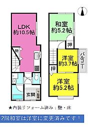 JR奈良線 JR藤森駅 徒歩10分 3LDKの間取り