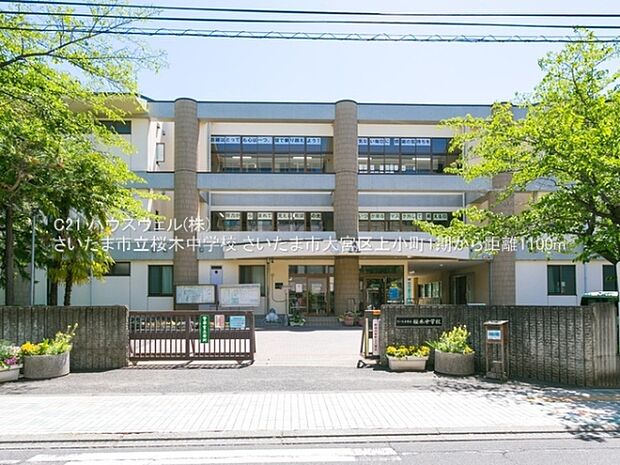 さいたま市立桜木中学校まで1100m