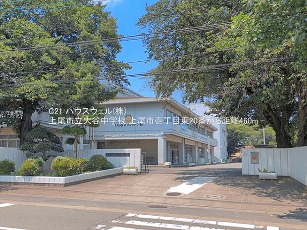 上尾市立大谷中学校まで460m