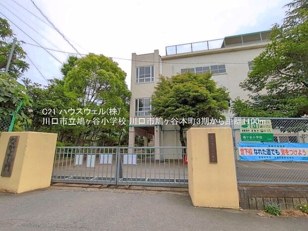 川口市立鳩ヶ谷小学校まで1100m
