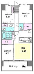 グランソシア辰巳の森海浜公園 3LDKの間取図画像