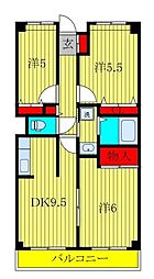 ハイレーゼ 3DKの間取図画像