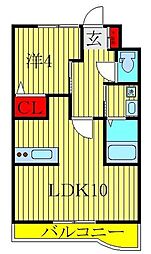 RitzElamica 1LDKの間取図画像