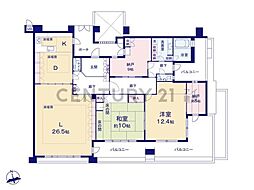 ラウレス矢向 2LDKの間取り