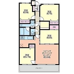 ベルググランデ横浜ベイパーク 4LDKの間取図画像