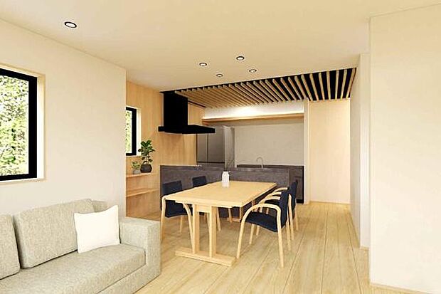 建物完成予想パース（ダイニングキッチン）