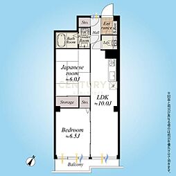 マンション西目黒苑 2LDKの間取図画像