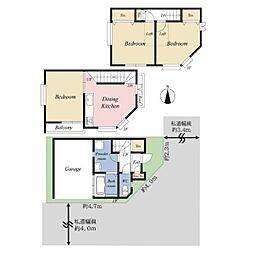 「中延」 中古戸建 3DKの間取り