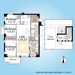 間取図画像 3LDK