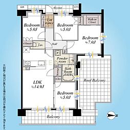 ザ・パークハウス西馬込 4LDKの間取り
