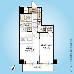 ガリシア西馬込 1LDKの間取り