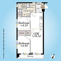 間取図画像 2LDK