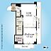 間取り：間取図／6階部分北東角住戸1LDK＋Wic＋2面ワイドバルコニー、内装一部リフォーム済！