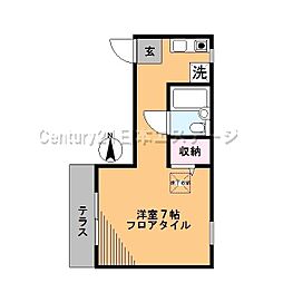 メゾンフクジュ ワンルームの間取図画像