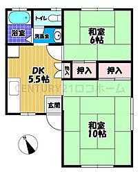 フォーリストハイムB 2DKの間取図画像