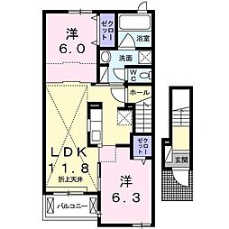 フリーデ西乃芝 2階/-