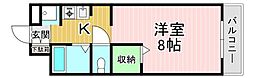 ファースト 1Kの間取図画像