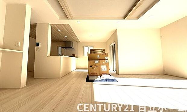 《リビングダイニング》 ■開放的で広いリビング。のびのびとくつろげるリビングは、家族のコミュニケーションの場として、みんなが集まる場所に。