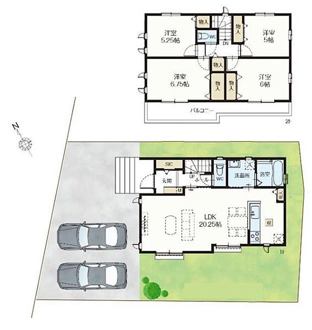 《間取り》■リビング中心の新生活。光を取り入れる開放的な設計で居心地の良い時間を演出します。