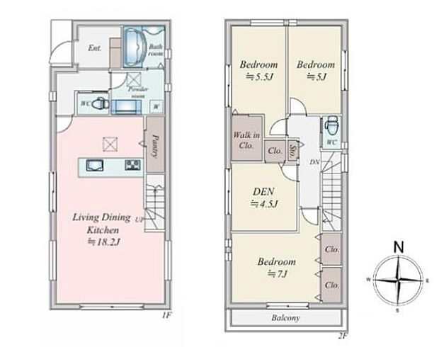 《間取り》■カースペース並列2台駐車可能。リビング中心の新生活。開放的な設計で居心地の良い時間を演出します。暮らしを彩る最新の設備仕様。