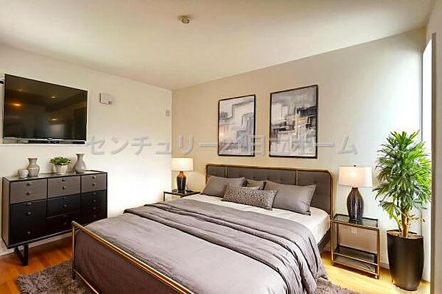 《寝室》 ■本画像は家具の配置をCGで作成しており、実際に現地に家具は置かれておりません。また、価格に家具は含まれておりません。