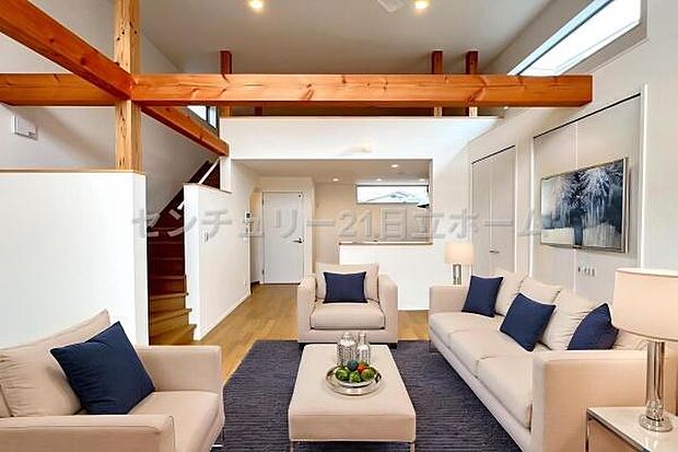 《リビングダイニング》 ■本画像は家具の配置をCGで作成しており、実際に現地に家具は置かれておりません。また、価格に家具は含まれておりません。