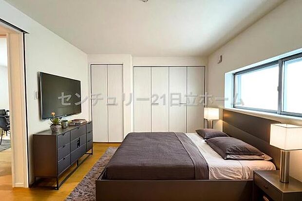 《寝室》 ■本画像は家具の配置をCGで作成しており、実際に現地に家具は置かれておりません。また、価格に家具は含まれておりません。