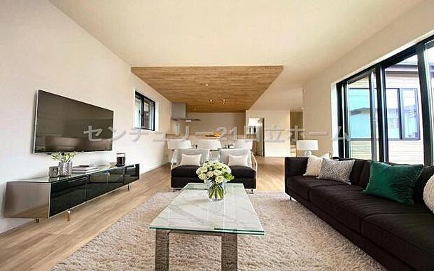 《リビングダイニング》 ■本画像は家具や小物の配置をCGで作成しており、実際に現地に家具や小物は置かれておりません。また、価格に家具や小物は含まれておりません。