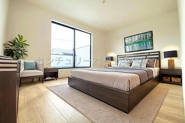 《寝室》 ■本画像はCGで作成しており、実際の現地家具はCGにより消去し本画面を作成しております。また、価格に家具は含まれておりません。