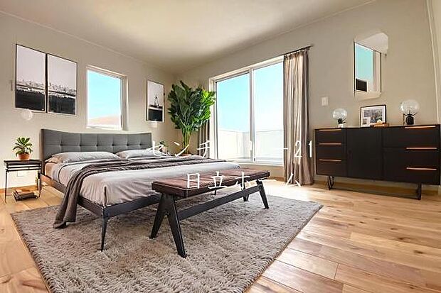 《寝室》 ■本画像はCGで作成しており、実際に現地に家具は置かれておりません。また、価格に家具は含まれておりません。