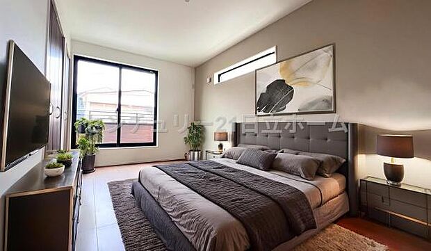 《寝室》　■本画像は家具の配置をCGで作成しており、実際に現地に家具は置かれておりません。また、価格に家具は含まれておりません。